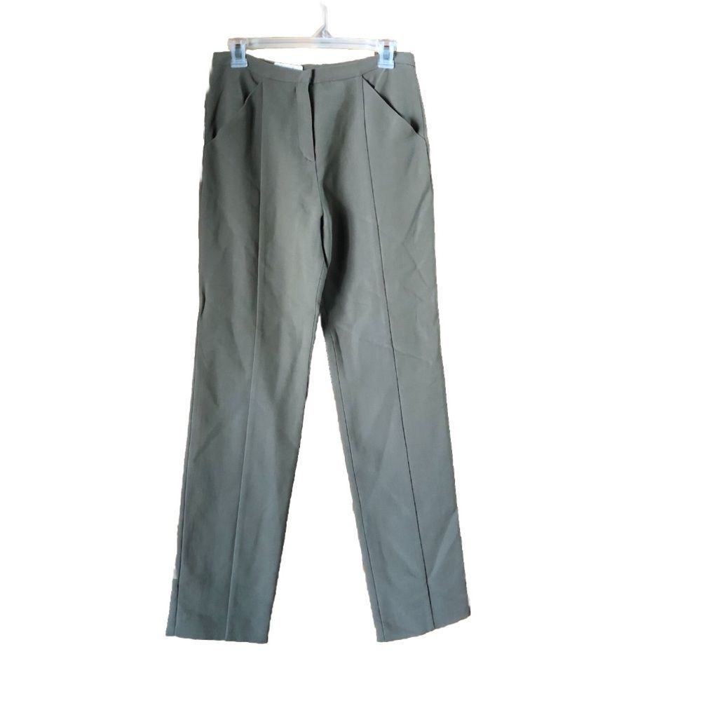 Narciso Rodriguez High Waisted Virgin Wool Blend Tapered Ankle Pants Italy - 8